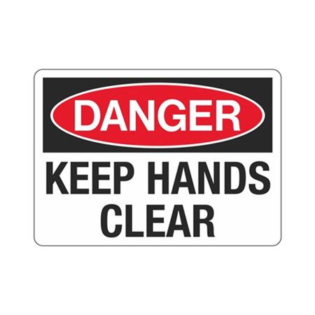 Danger Keep Hands Clear  Sign